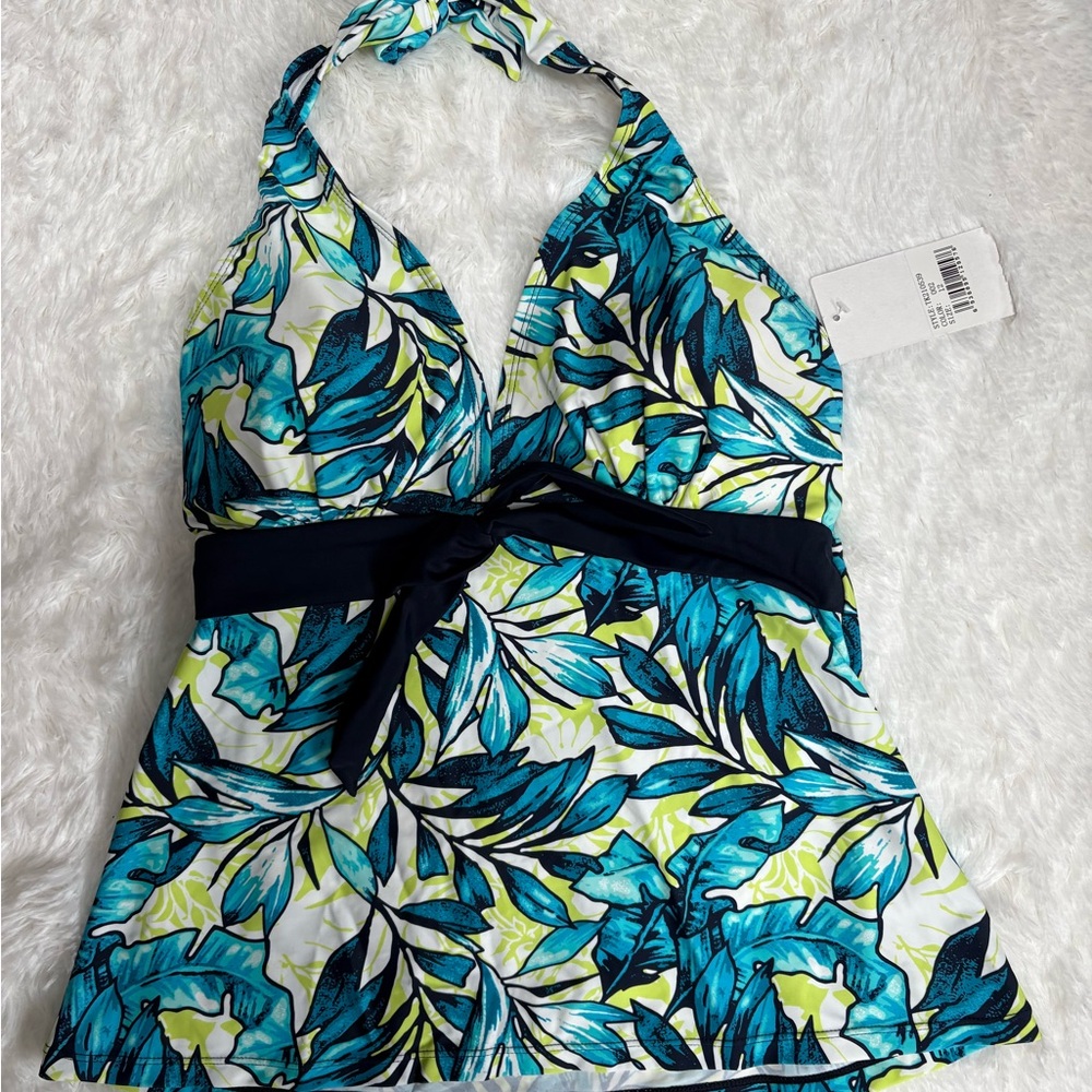 Tropical Blue and Green Kids Swimwear